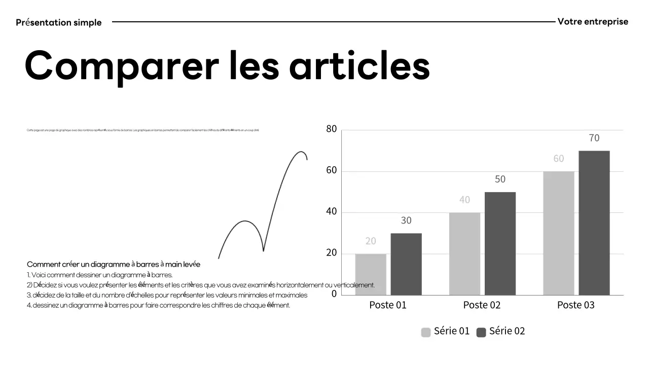 Documentation de présentation minimaliste en noir et blanc