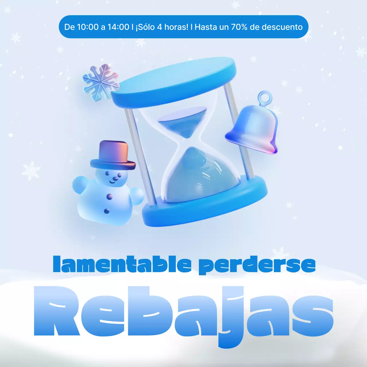 Promoción Timesale Blue Modern