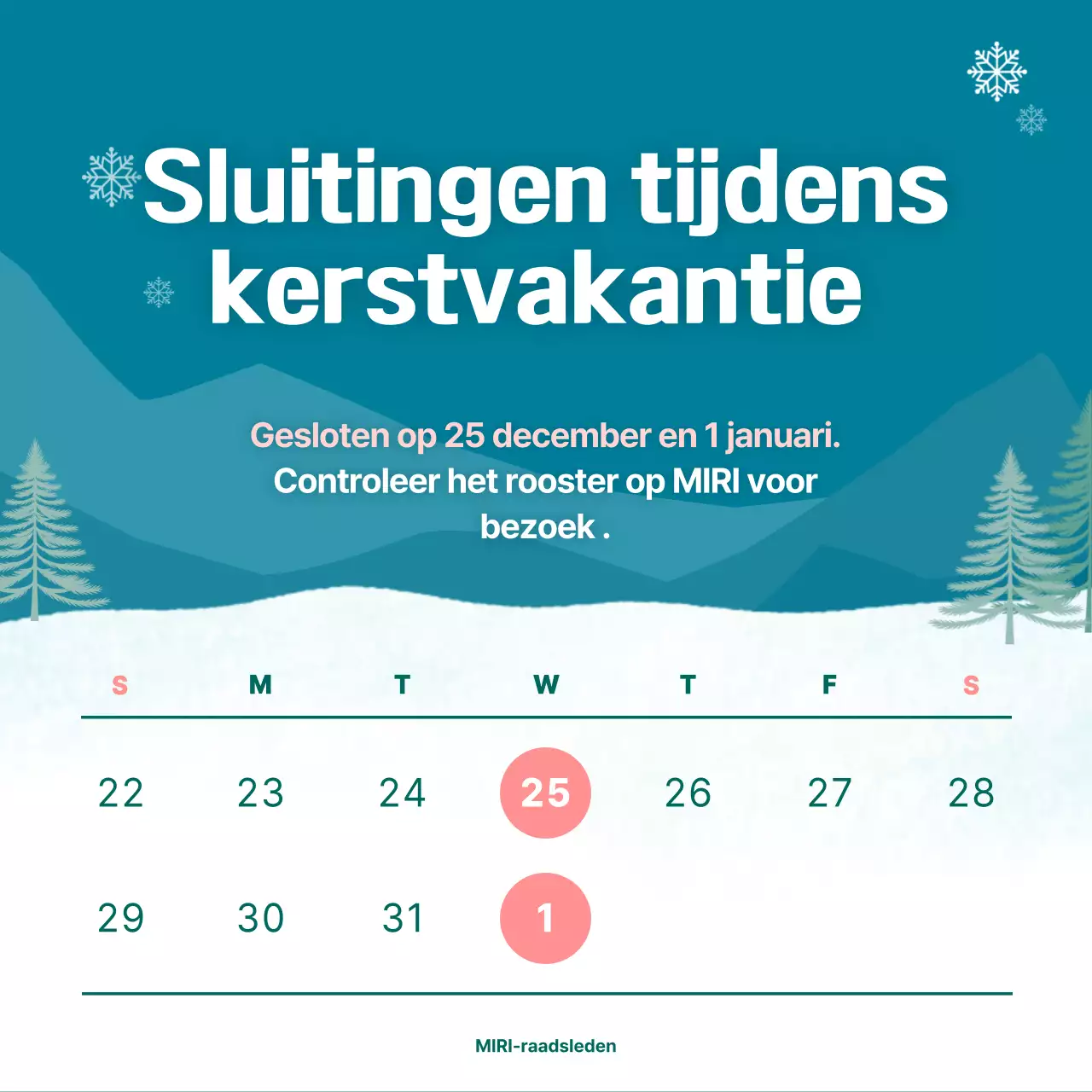 Aankondiging sluiting Mint Tidy