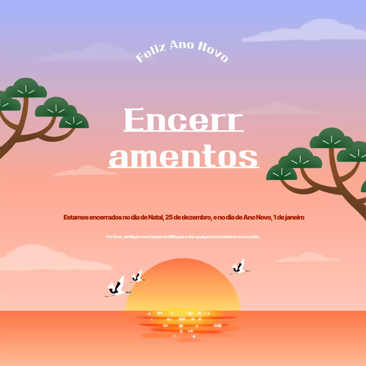 Um guia simples de férias azul e laranja para a véspera de Ano Novo