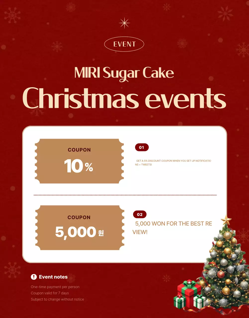 Red Traditional Christmas Promotion Poster