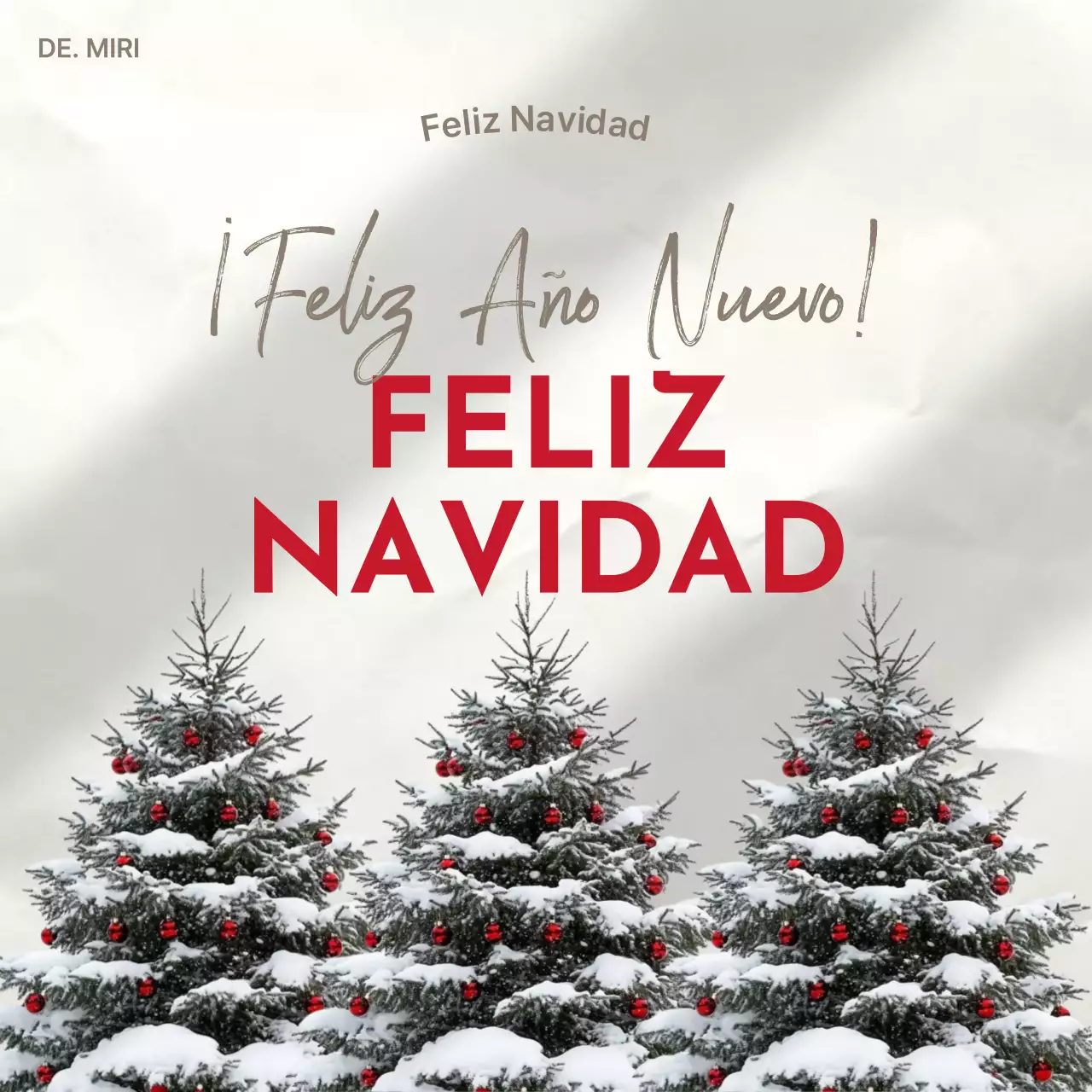 Sencilla tarjeta de Navidad en blanco