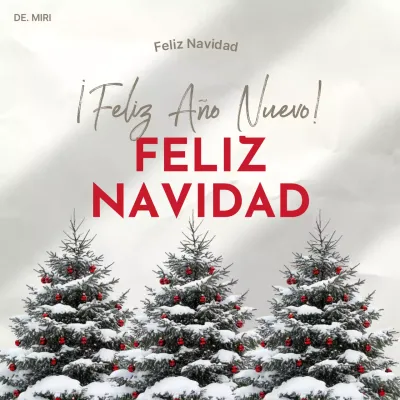 Sencilla tarjeta de Navidad en blanco