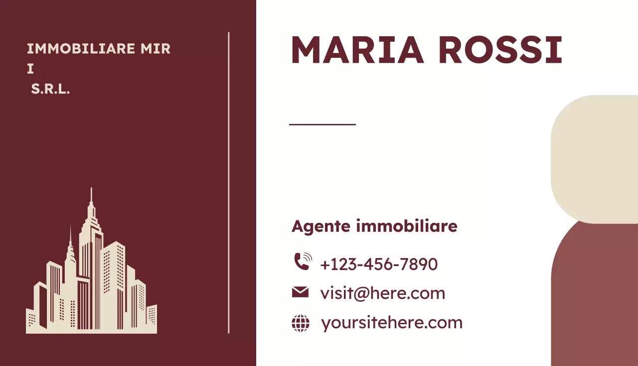 scheda immobiliare moderna in marrone