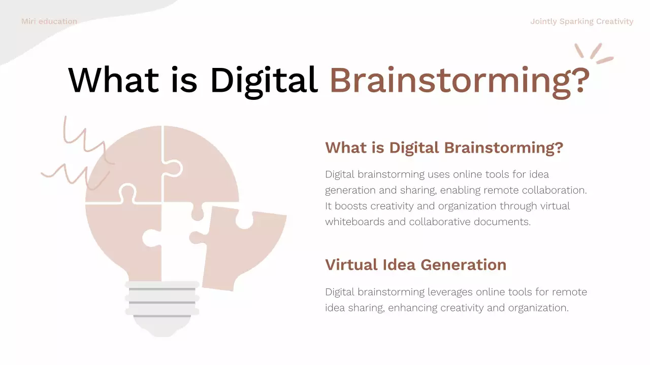Presentasi Panduan Brainstorming Modern Beige