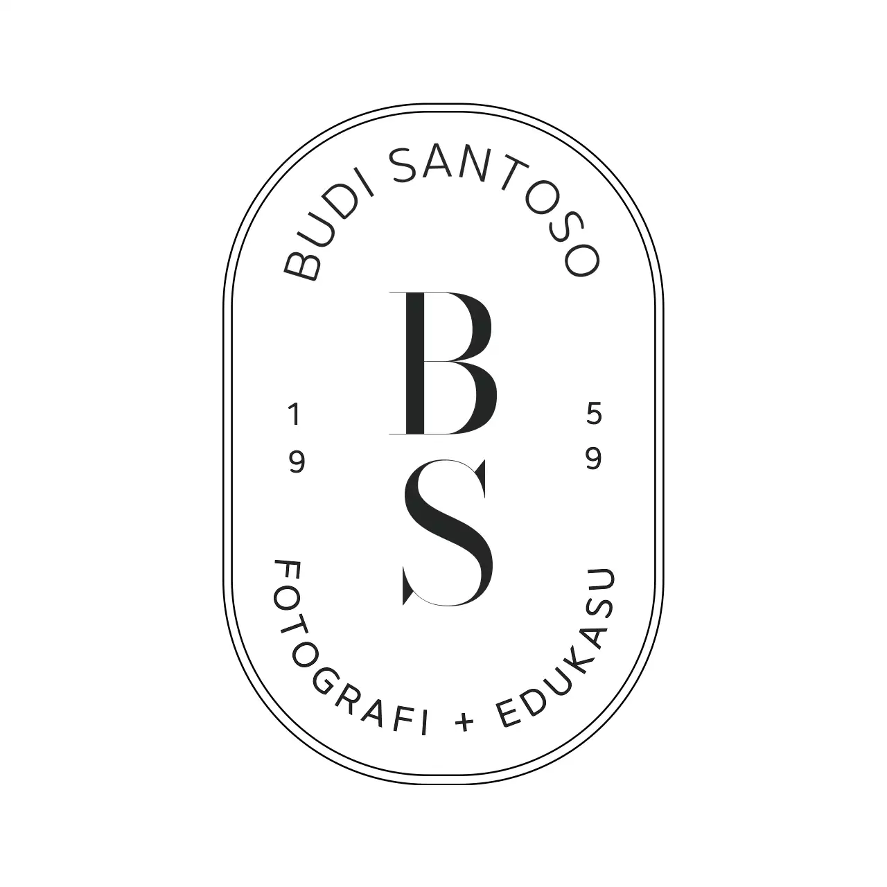 Black Minimalist Photography Business Card Logo