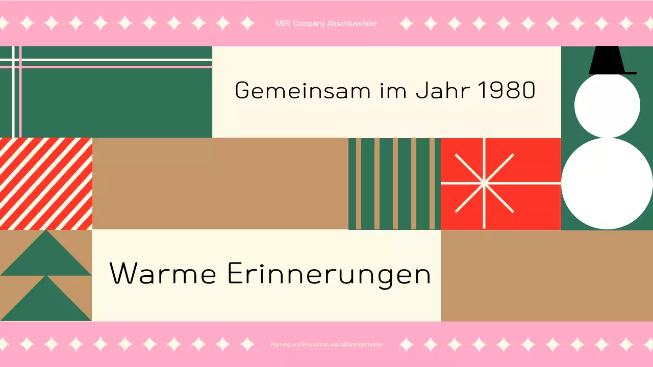 Eine hübsche rosafarbene Jahresendpräsentation für Unternehmen