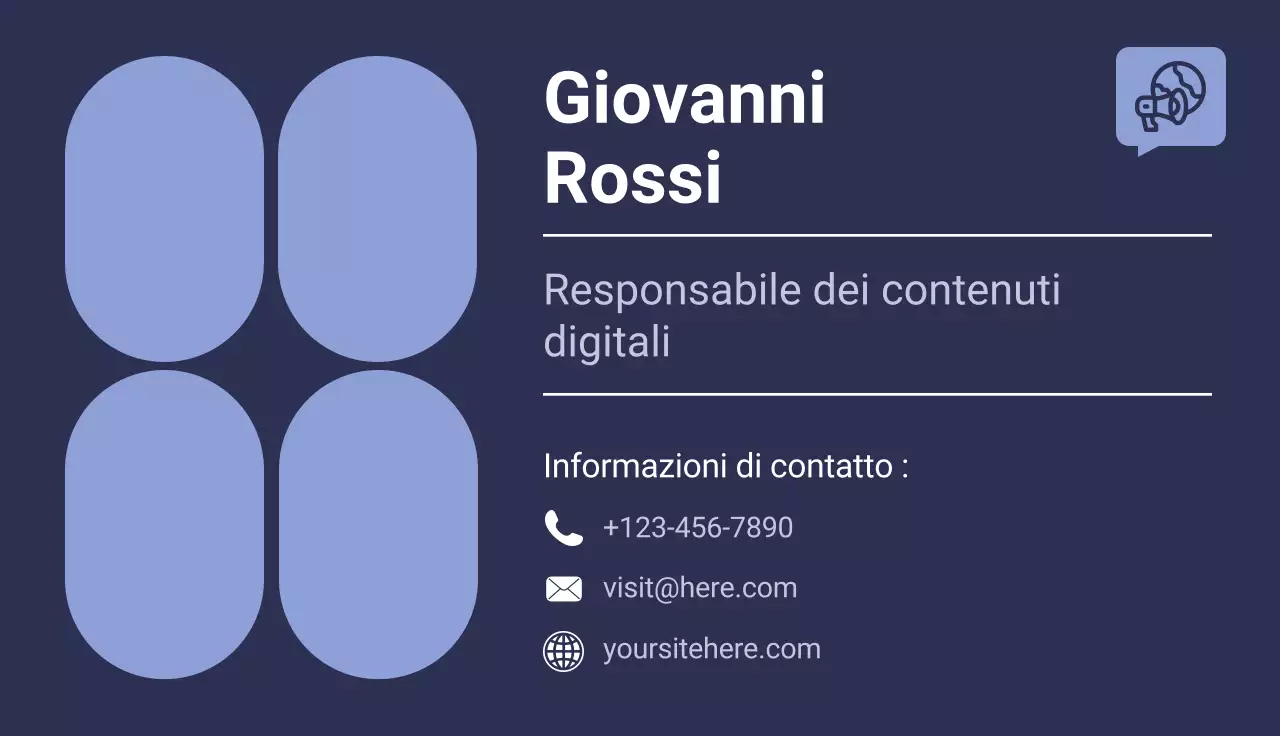 biglietto da visita moderno in stile navy