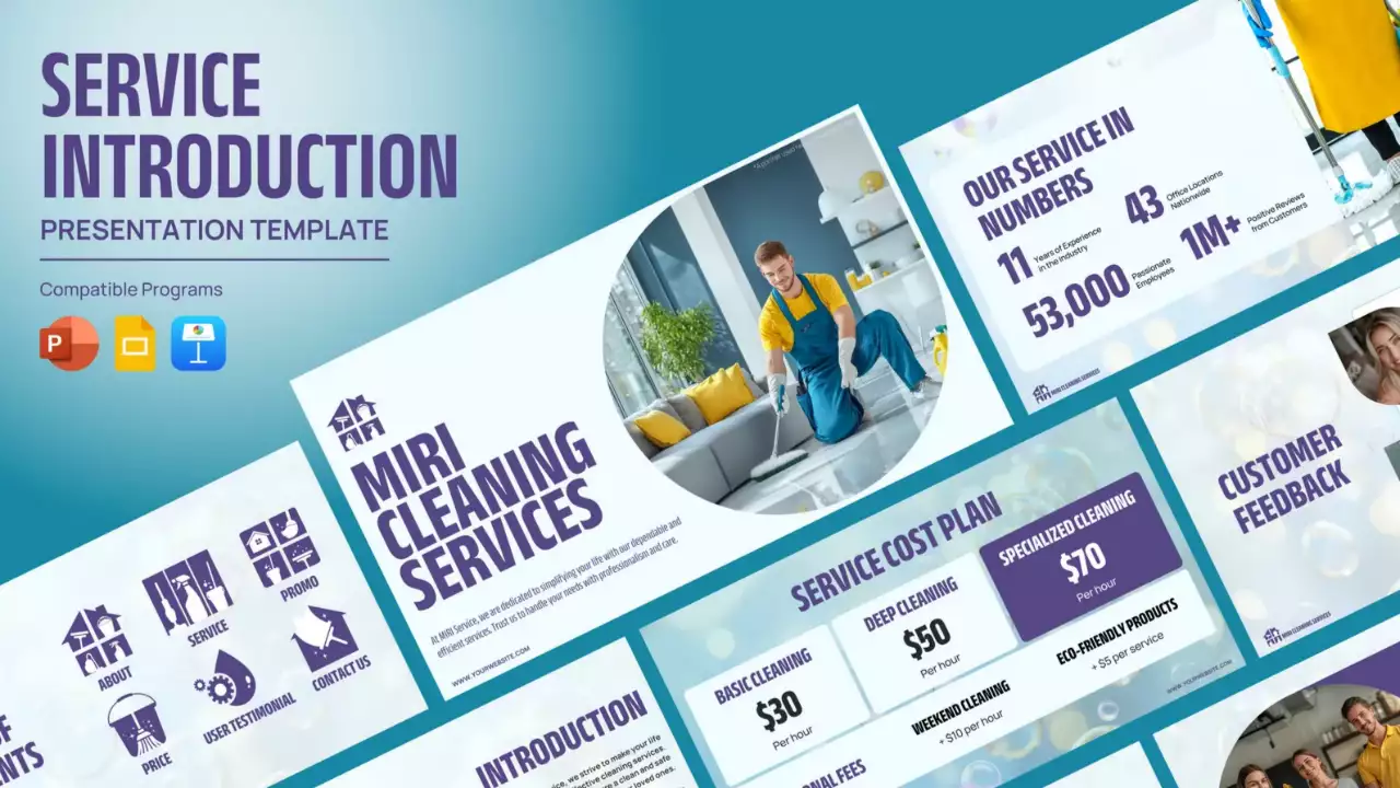 Blue Professional Cleaning Presentation