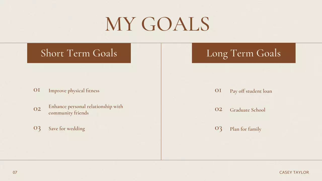 Bài thuyết trình cá nhân hiện đại màu be