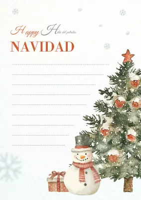 Una sencilla tarjeta de Navidad en blanco