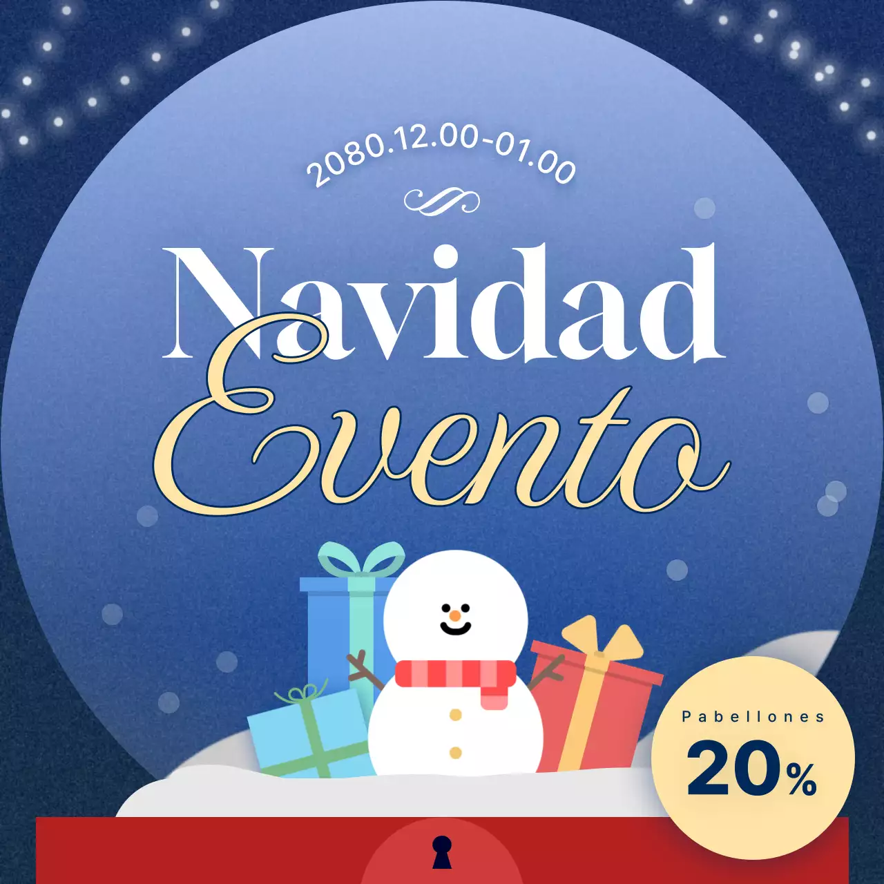 Evento navideño Blue Modern