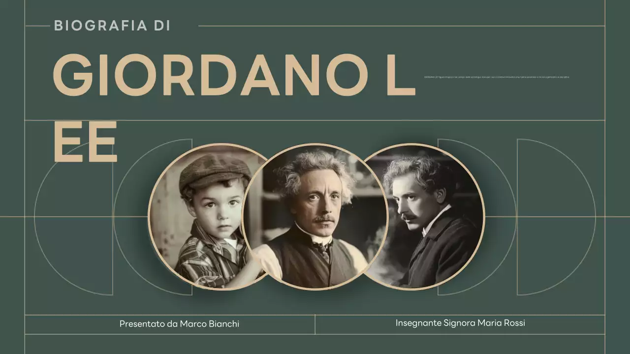 presentazione della biografia classica verde