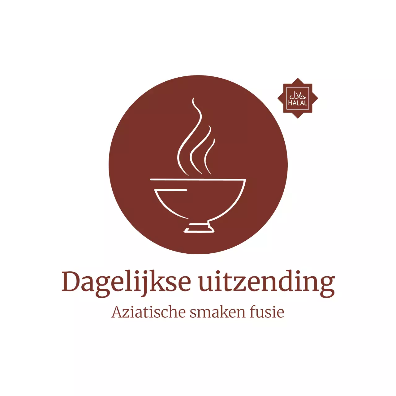 bruin minimaal voedingslogo