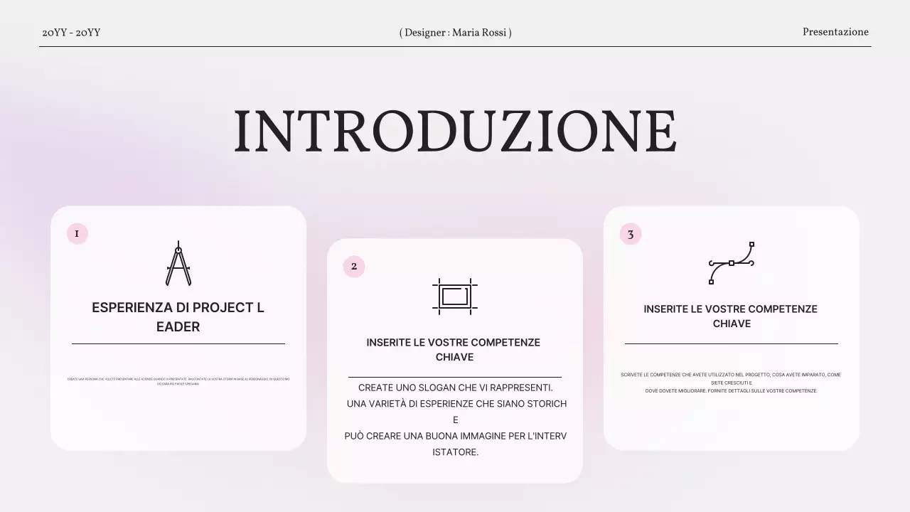 Un semplice portfolio sfumato in rosa