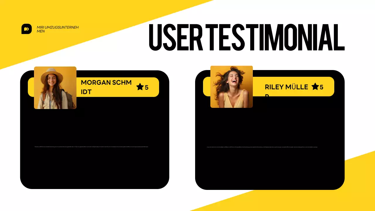 Yellow and White Moving Service Einführungspräsentation