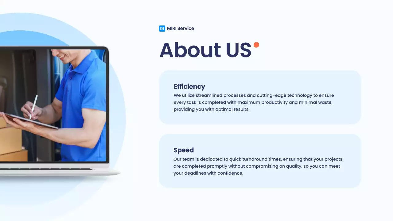 블루모던 딜리버리 프로모션 프리젠테이션