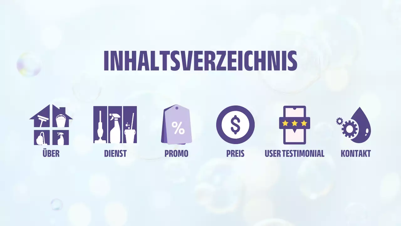 leichte moderne Reinigungspräsentation