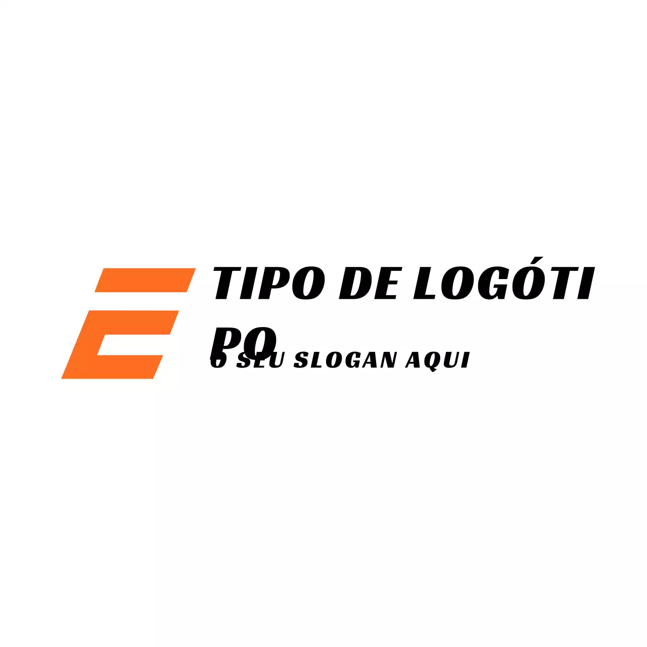 design moderno de logótipo laranja