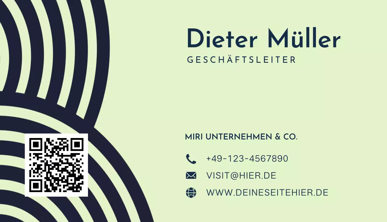 mint moderne Visitenkarte