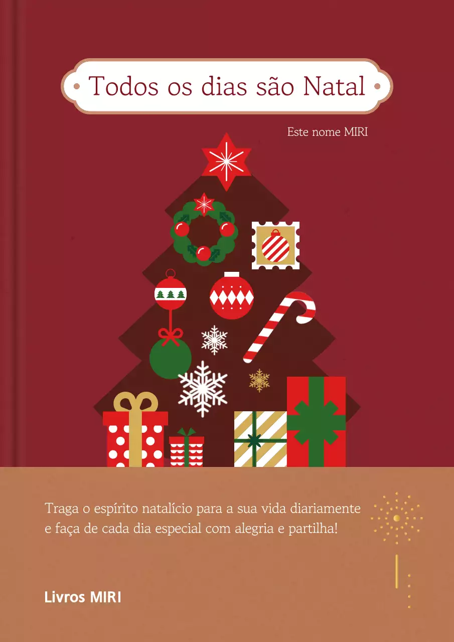 Livro de Natal Vintage Vermelho