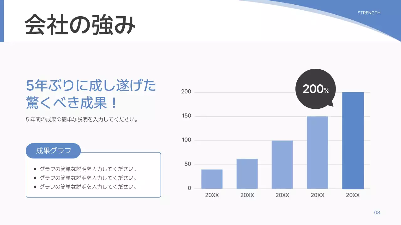 青 シンプル 会社紹介 プレゼンテーション
