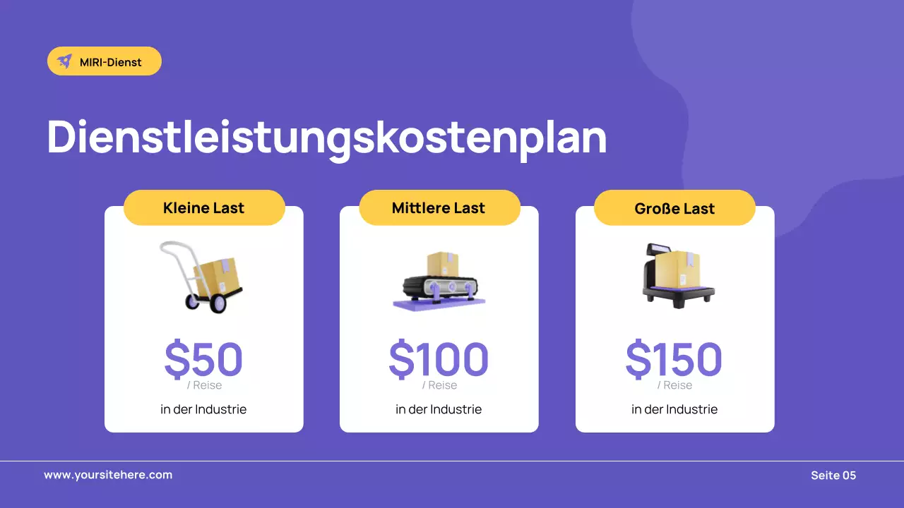 lila moderne Verkehrsmittelwerbung