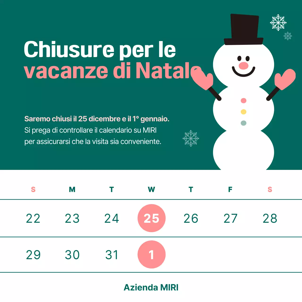 Annuncio di chiusura di Green Simple