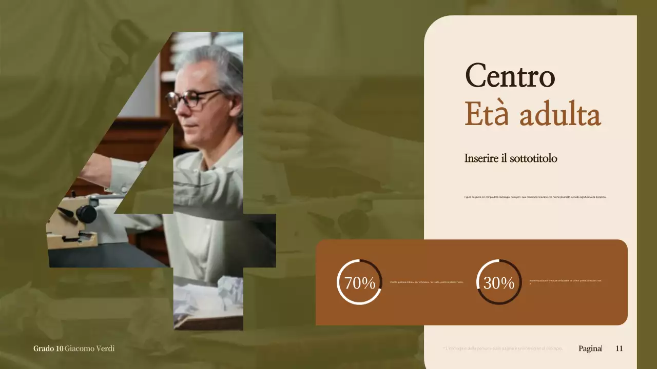 biografia classica beige per l'annuncio scolastico