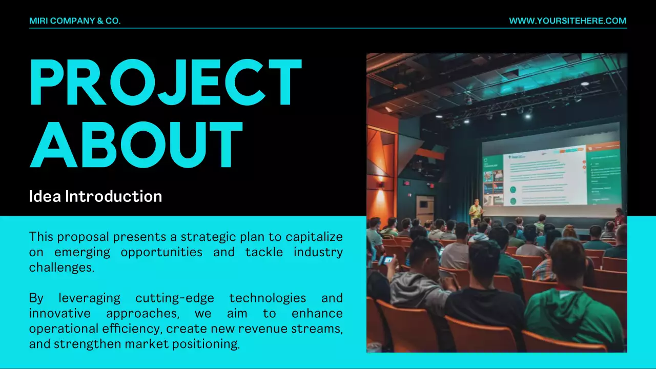 Turquoise Modern Project Template Presentation