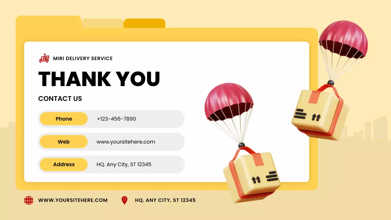 Red Modern Delivery Introduction Presentation