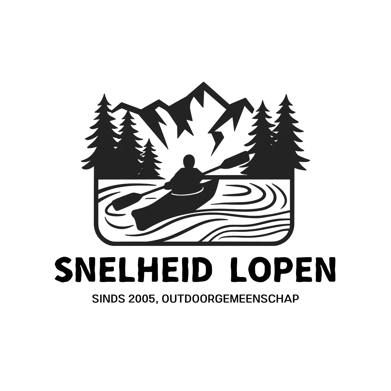 zwart minimaal buitenlogo