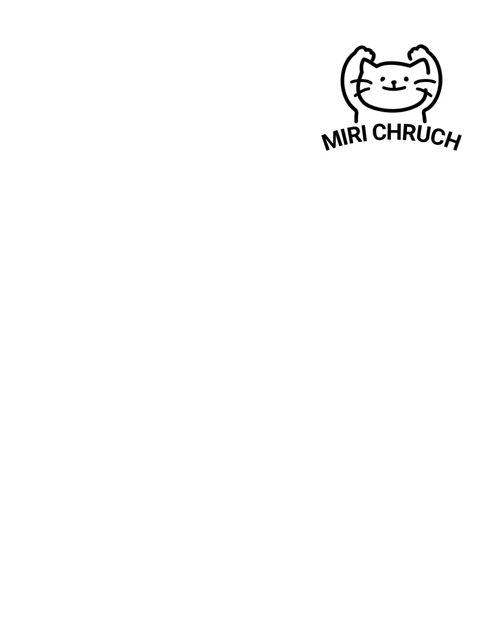 Logótipo do desenho de um gato giro