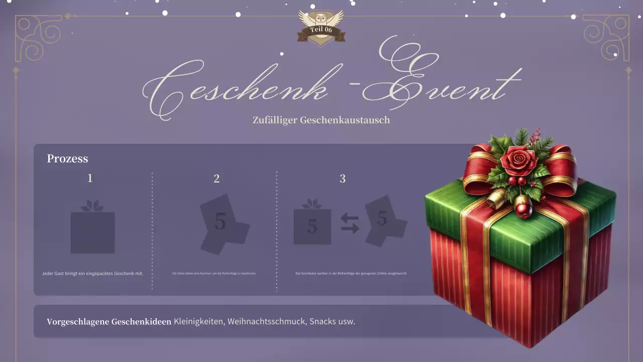 beige klassische Weihnachtseinladung