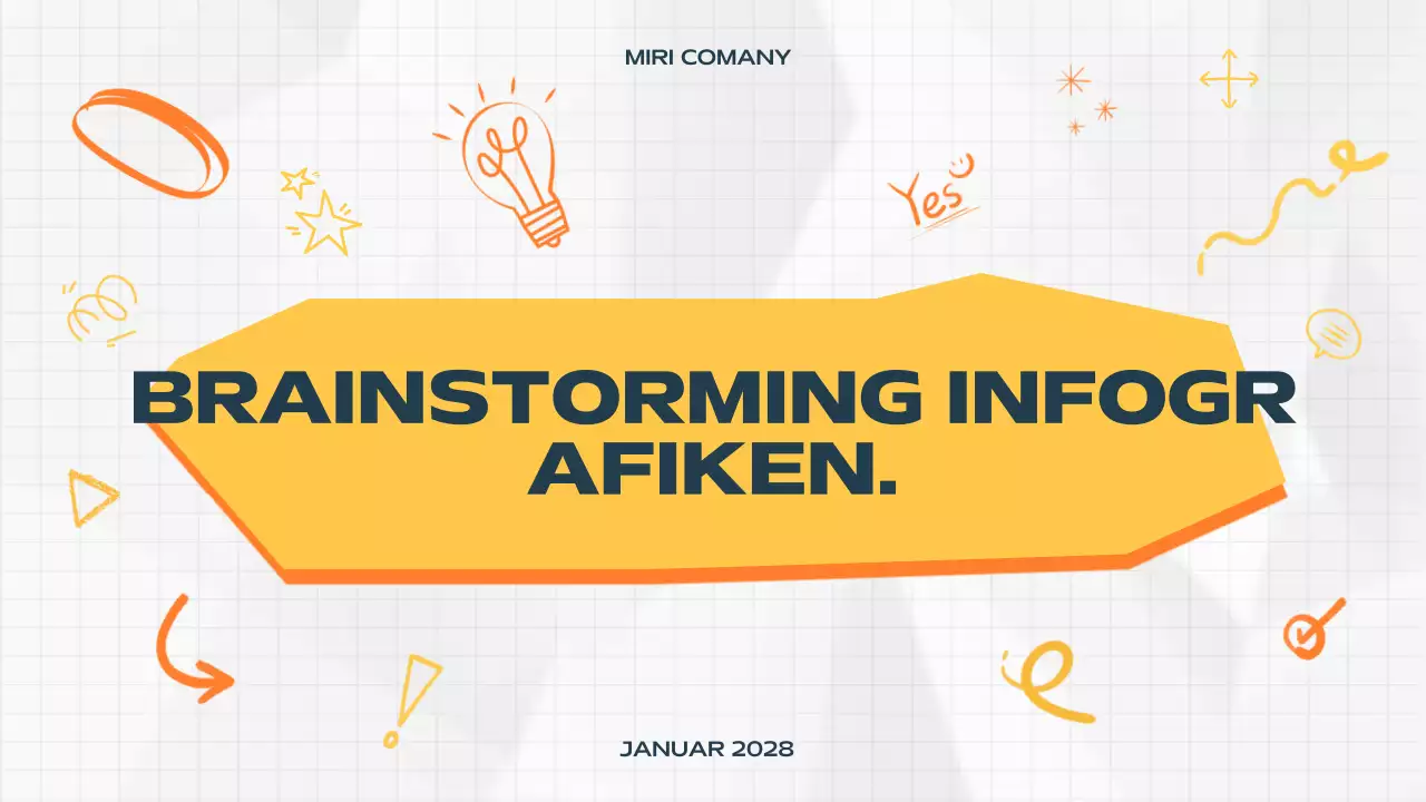 orange modernes Brainstorming-Dokument