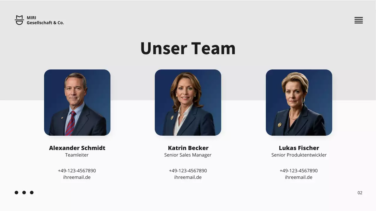 Navy Business Projektvorlage Präsentation