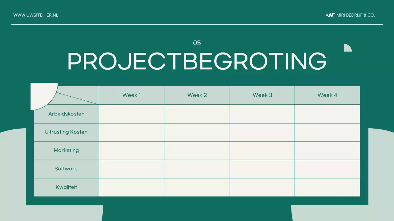 Munt modern projectvoorstel document