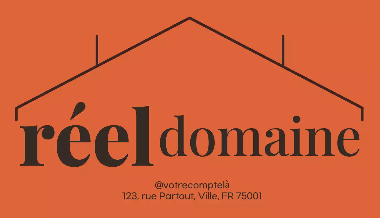 carte de visite brune et moderne pour l'immobilier