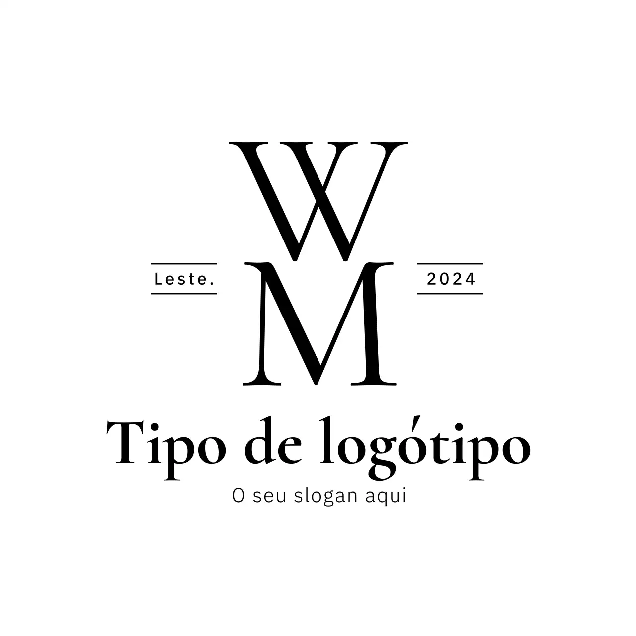 letra minimalista preta logótipo WM