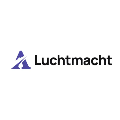Blauw modern luchtvaartmaatschappij logo