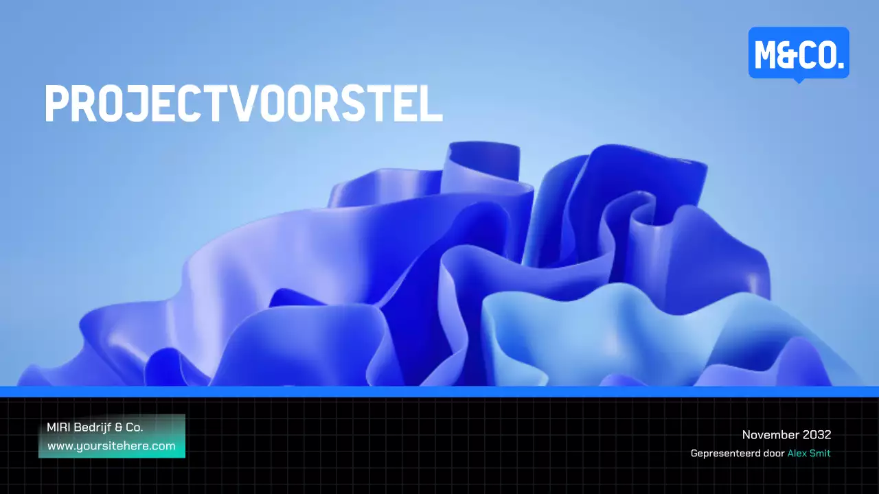 Blue Modern Projectvoorstel