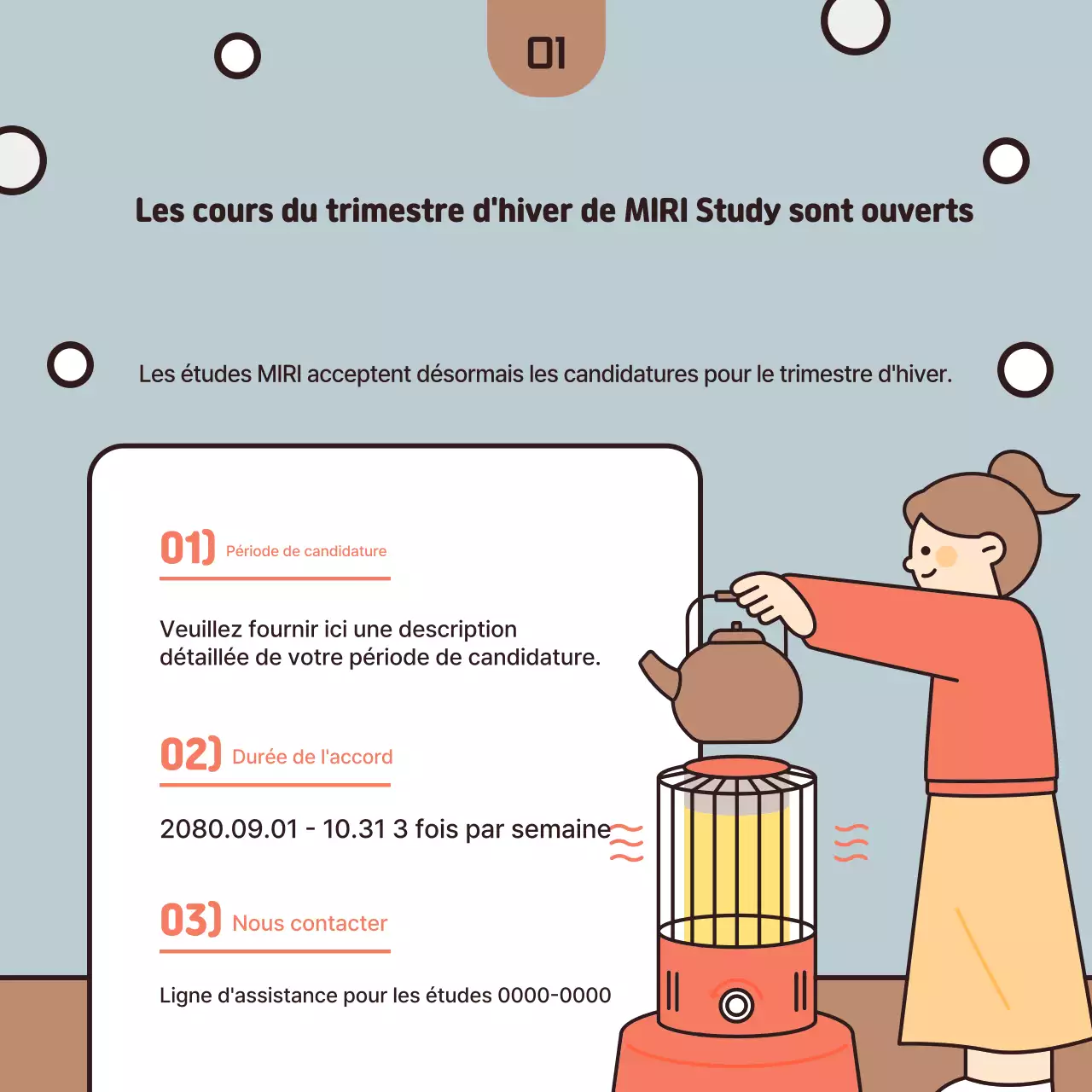 Recrutement de stagiaires bleu clair