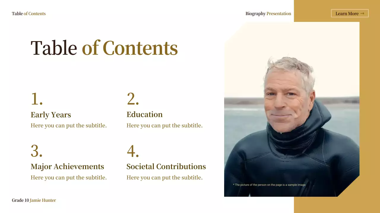 Beige Classic Biography Presentation