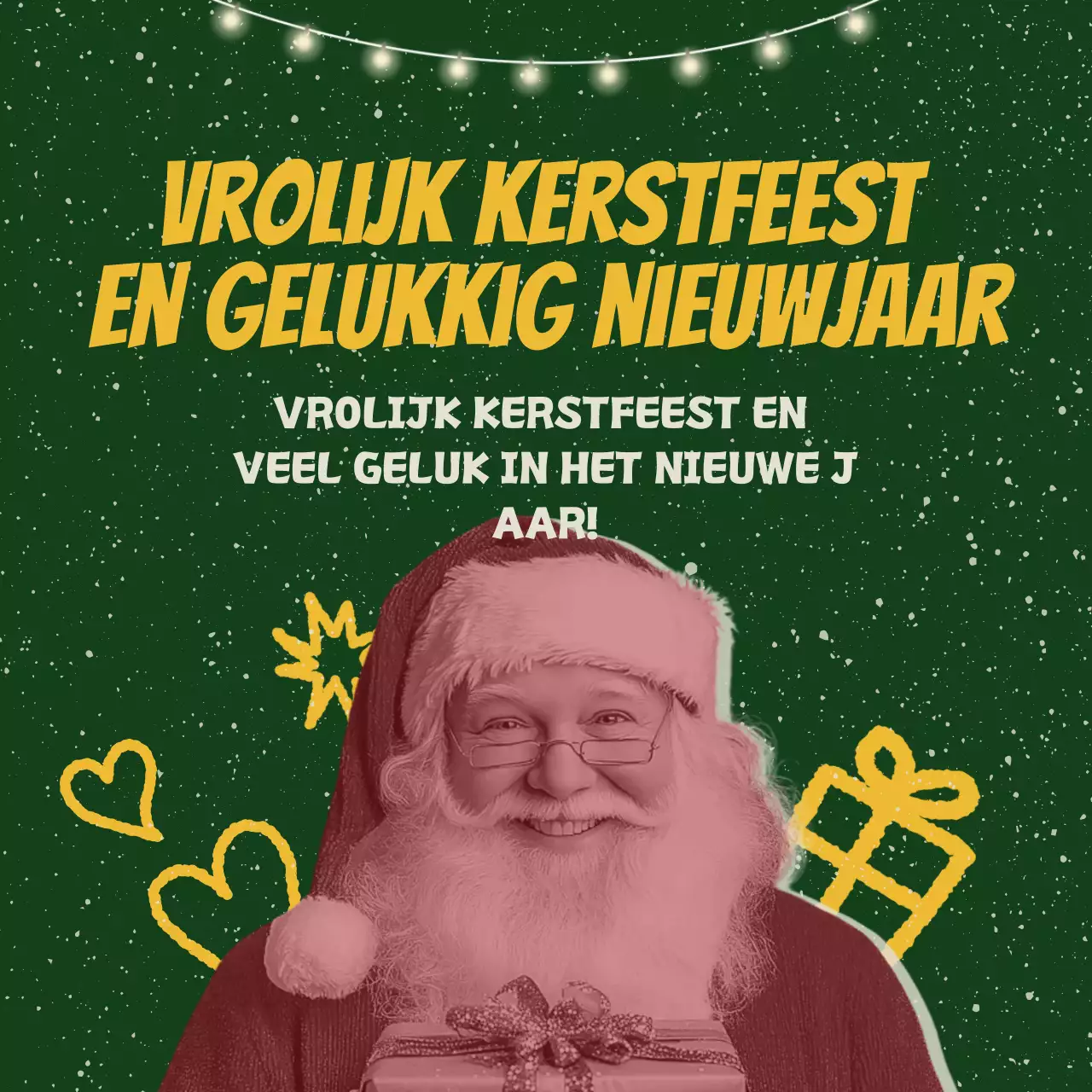 Rode Retro Kerstgroeten