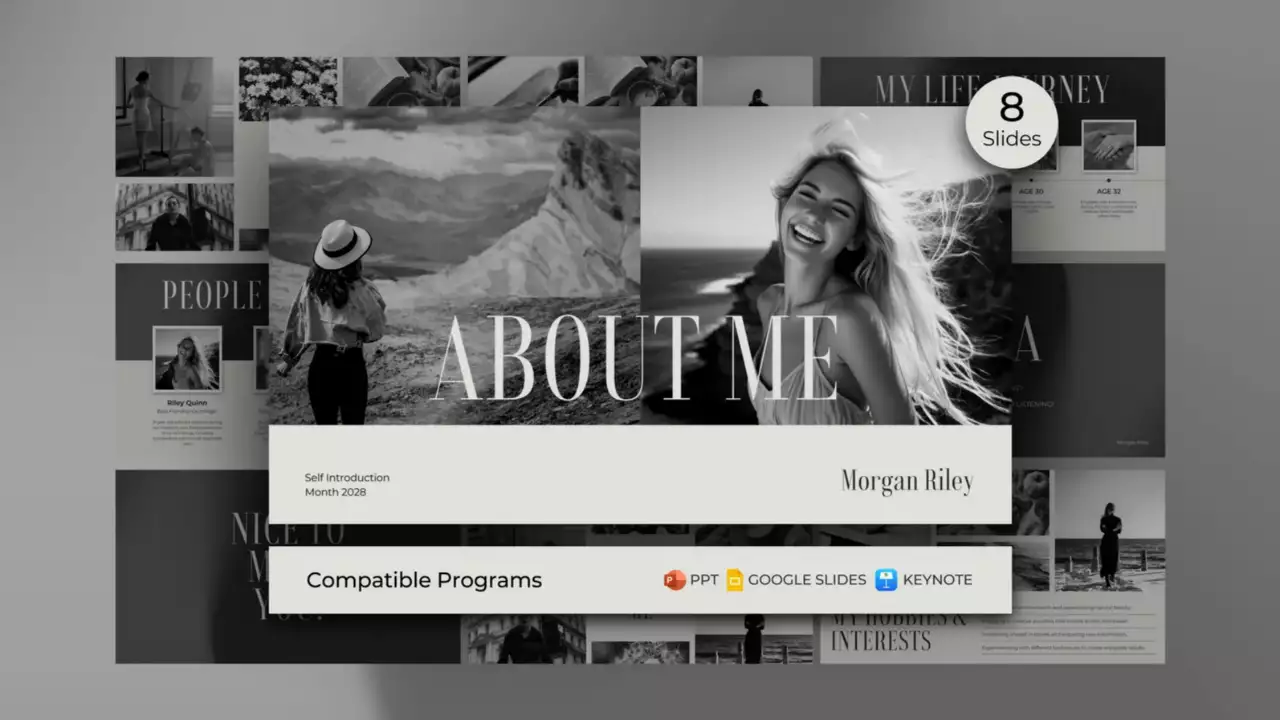 grijs esthetisch klassiek inleiding portfolio presentatie