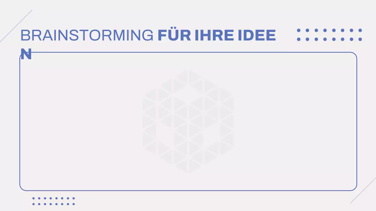 Grau Blau Modern Brainstorming Infografik Präsentation