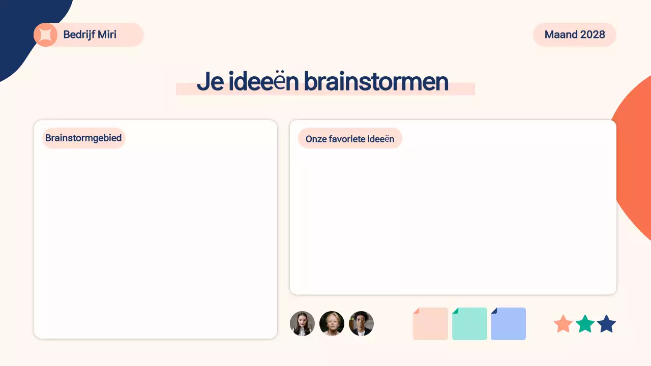 beige modern brainstormmateriaal