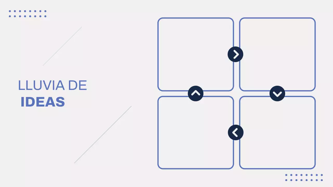 Gris Azul Moderno Brainstorming Infografía Presentación
