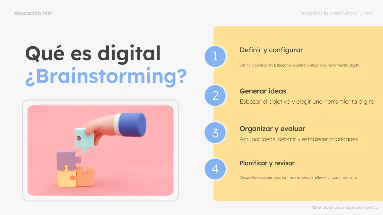 menta y rosa moderno diseño de guía de brainstorming