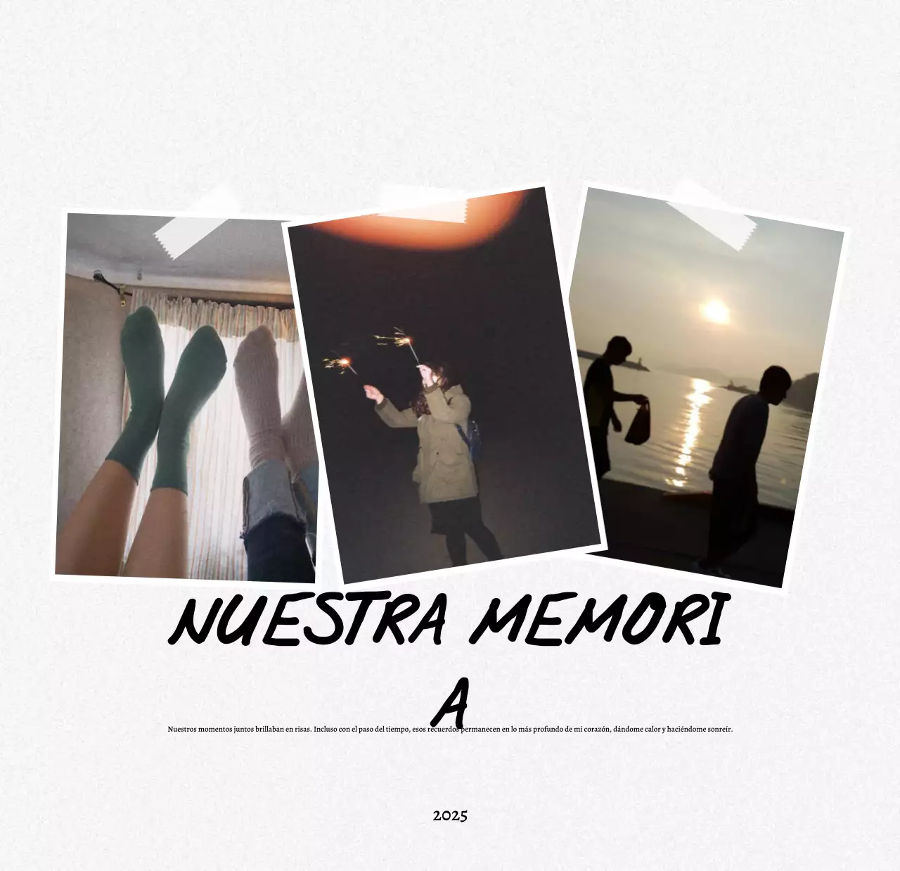 Calendario de fotos de recuerdos vintage con marcos de fotos